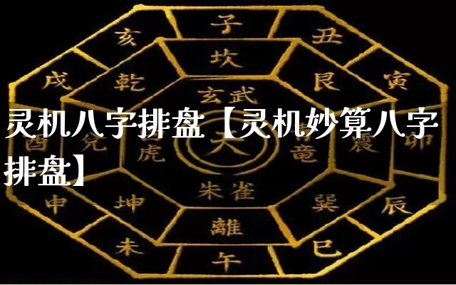 灵机八字排盘【灵机妙算八字排盘】_https://www.nbtfsb.com_道源国学_第1张