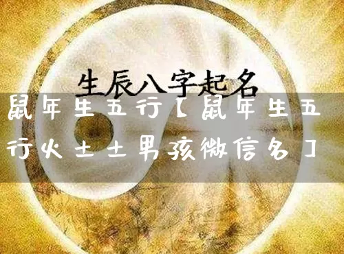 鼠年生五行【鼠年生五行火土土男孩微信名】_https://www.nbtfsb.com_生肖星座_第1张