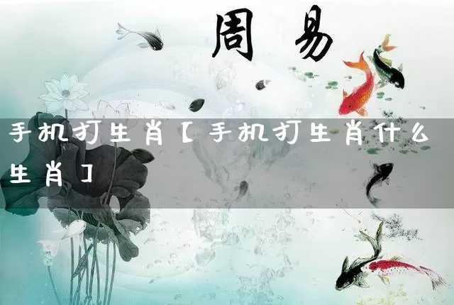 手机打生肖【手机打生肖什么生肖】_https://www.nbtfsb.com_八字算命_第1张