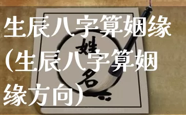 生辰八字算姻缘(生辰八字算姻缘方向)_https://www.nbtfsb.com_易经起名_第1张