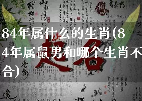84年属什么的生肖(84年属鼠男和哪个生肖不合)_https://www.nbtfsb.com_周公解梦_第1张