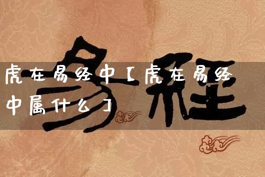 虎在易经中【虎在易经中属什么】_https://www.nbtfsb.com_国学动态_第1张