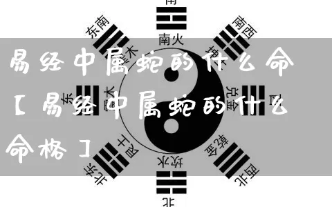 易经中属蛇的什么命【易经中属蛇的什么命格】_https://www.nbtfsb.com_八字算命_第1张