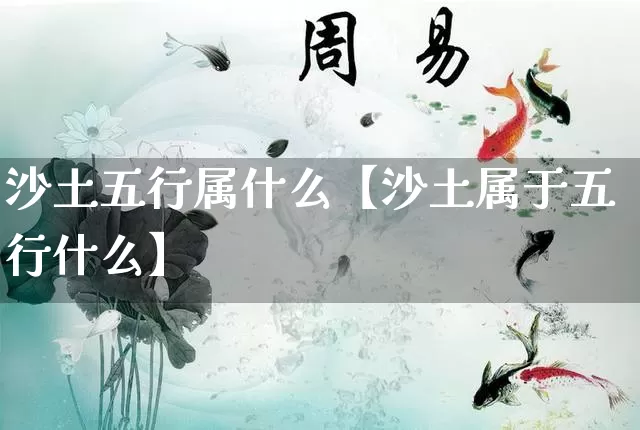 沙土五行属什么【沙土属于五行什么】_https://www.nbtfsb.com_国学动态_第1张