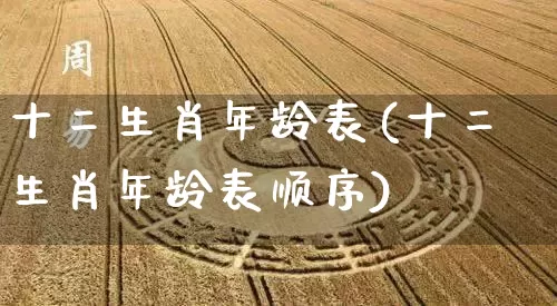 十二生肖年龄表(十二生肖年龄表顺序)_https://www.nbtfsb.com_生肖星座_第1张
