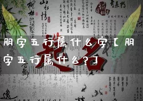 朋字五行属什么字【朋字五行属什么?】_https://www.nbtfsb.com_八字算命_第1张