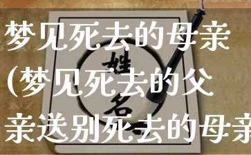 梦见死去的母亲(梦见死去的父亲送别死去的母亲)_https://www.nbtfsb.com_周公解梦_第1张