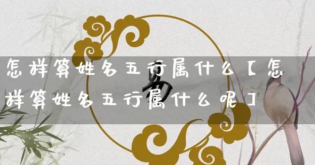 怎样算姓名五行属什么【怎样算姓名五行属什么呢】_https://www.nbtfsb.com_道源国学_第1张