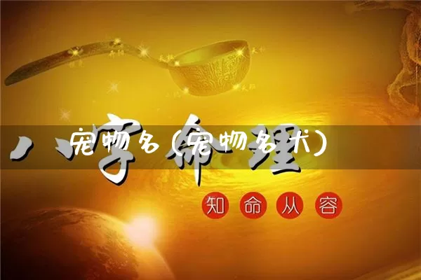 宠物名(宠物名犬)_https://www.nbtfsb.com_生肖星座_第1张