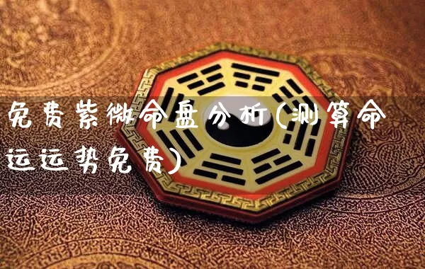 免费紫微命盘分析(测算命运运势免费)_https://www.nbtfsb.com_生肖星座_第1张