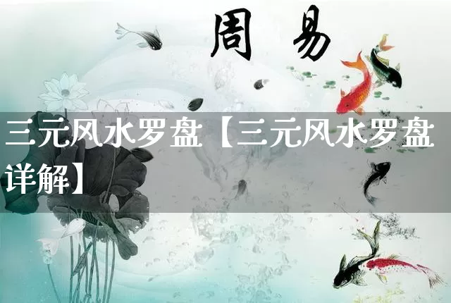 三元风水罗盘【三元风水罗盘详解】_https://www.nbtfsb.com_八字算命_第1张