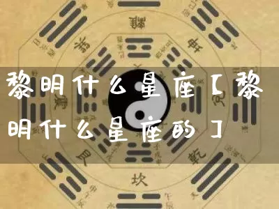 黎明什么星座【黎明什么星座的】_https://www.nbtfsb.com_国学动态_第1张