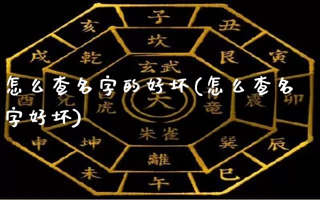 怎么查名字的好坏(怎么查名字好坏)_https://www.nbtfsb.com_周公解梦_第1张