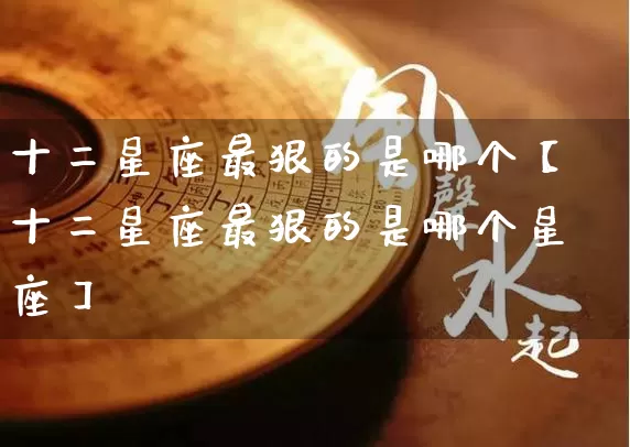 十二星座最狠的是哪个【十二星座最狠的是哪个星座】_https://www.nbtfsb.com_五行风水_第1张