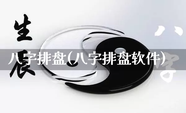 八字排盘(八字排盘软件)_https://www.nbtfsb.com_五行风水_第1张