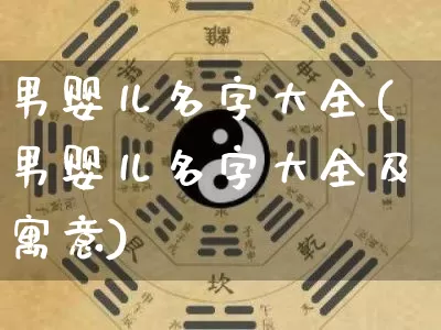 男婴儿名字大全(男婴儿名字大全及寓意)_https://www.nbtfsb.com_周公解梦_第1张