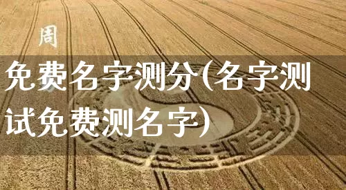 免费名字测分(名字测试免费测名字)_https://www.nbtfsb.com_道源国学_第1张