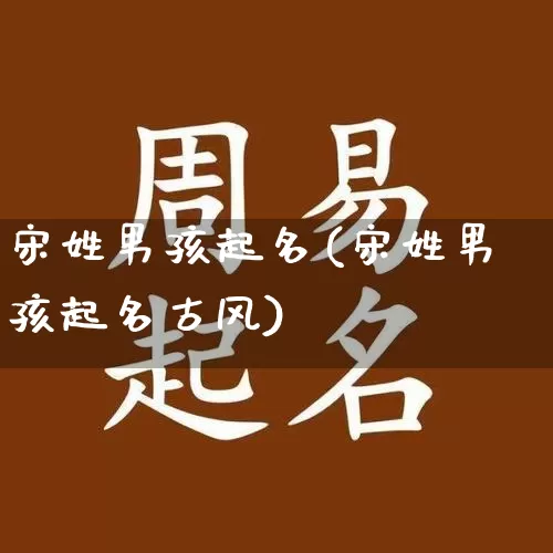 宋姓男孩起名(宋姓男孩起名古风)_https://www.nbtfsb.com_道源国学_第1张