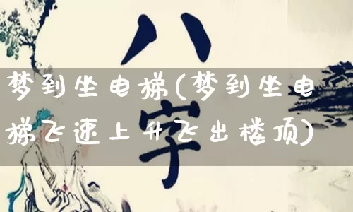 梦到坐电梯(梦到坐电梯飞速上升飞出楼顶)_https://www.nbtfsb.com_道源国学_第1张