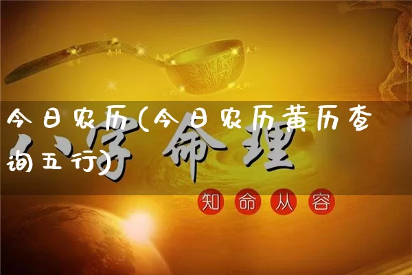 今日农历(今日农历黄历查询五行)_https://www.nbtfsb.com_道源国学_第1张