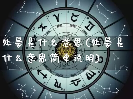 处暑是什么意思(处暑是什么意思简单说明)_https://www.nbtfsb.com_生肖星座_第1张