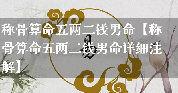 称骨算命五两二钱男命【称骨算命五两二钱男命详细注解】_https://www.nbtfsb.com_国学动态_第1张