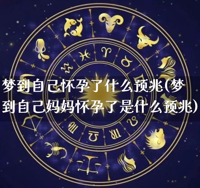 梦到自己怀孕了什么预兆(梦到自己妈妈怀孕了是什么预兆)_https://www.nbtfsb.com_周公解梦_第1张