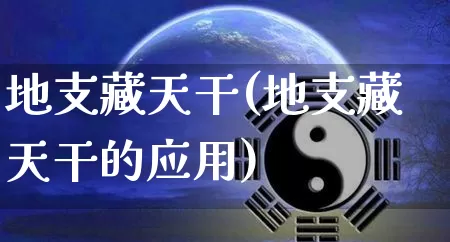 地支藏天干(地支藏天干的应用)_https://www.nbtfsb.com_五行风水_第1张