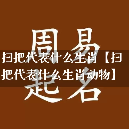 扫把代表什么生肖【扫把代表什么生肖动物】_https://www.nbtfsb.com_周公解梦_第1张