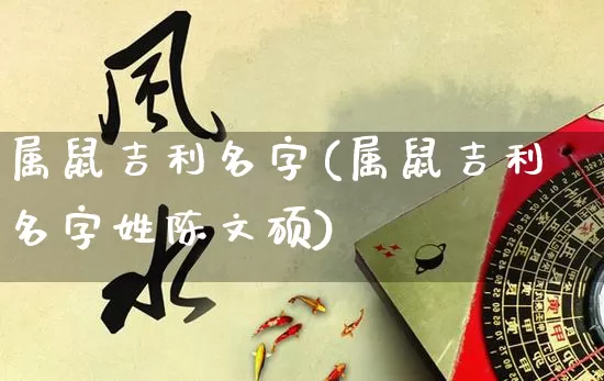 属鼠吉利名字(属鼠吉利名字姓陈文硕)_https://www.nbtfsb.com_道源国学_第1张