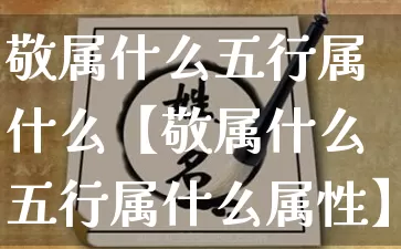 敬属什么五行属什么【敬属什么五行属什么属性】_https://www.nbtfsb.com_周公解梦_第1张