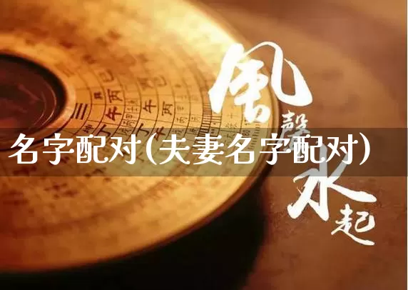名字配对(夫妻名字配对)_https://www.nbtfsb.com_八字算命_第1张