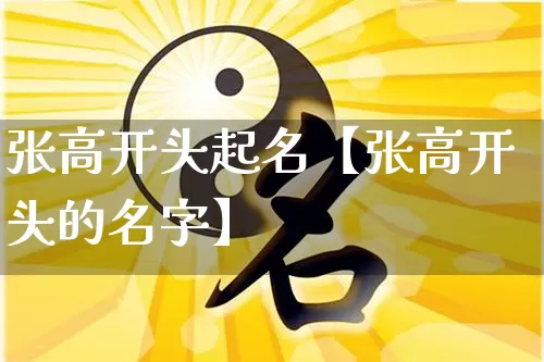 张高开头起名【张高开头的名字】_https://www.nbtfsb.com_八字算命_第1张