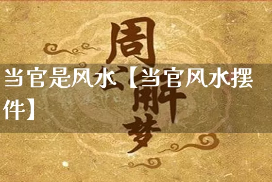 当官是风水【当官风水摆件】_https://www.nbtfsb.com_道源国学_第1张