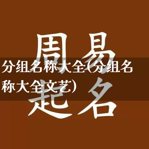 分组名称大全(分组名称大全文艺)_https://www.nbtfsb.com_周公解梦_第1张