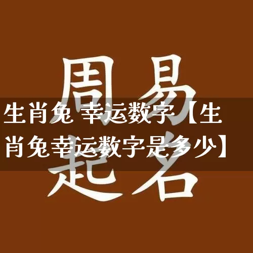 生肖兔 幸运数字【生肖兔幸运数字是多少】_https://www.nbtfsb.com_生肖星座_第1张