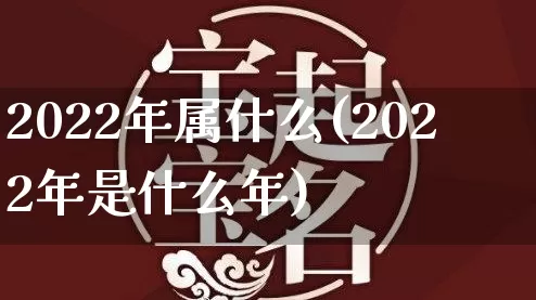 2022年属什么(2022年是什么年)_https://www.nbtfsb.com_道源国学_第1张