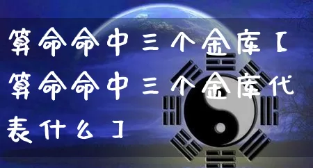 算命命中三个金库【算命命中三个金库代表什么】_https://www.nbtfsb.com_国学动态_第1张