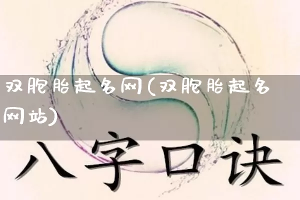 双胞胎起名网(双胞胎起名网站)_https://www.nbtfsb.com_易经起名_第1张