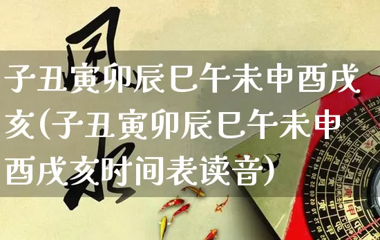 子丑寅卯辰巳午未申酉戌亥(子丑寅卯辰巳午未申酉戌亥时间表读音)_https://www.nbtfsb.com_道源国学_第1张
