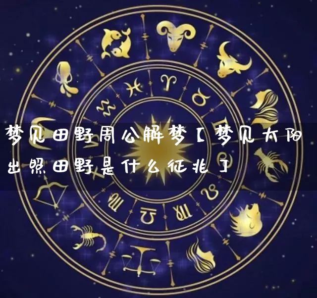 梦见田野周公解梦【梦见太阳出照田野是什么征兆】_https://www.nbtfsb.com_周公解梦_第1张