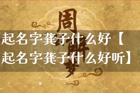起名字龚子什么好【起名字龚子什么好听】_https://www.nbtfsb.com_八字算命_第1张