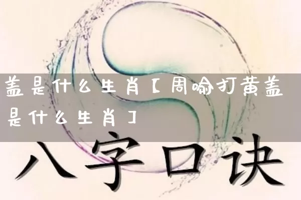 盖是什么生肖【周喻打黄盖是什么生肖】_https://www.nbtfsb.com_周公解梦_第1张