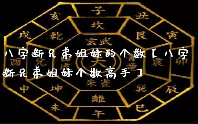 八字断兄弟姐妹的个数【八字断兄弟姐妹个数高手】_https://www.nbtfsb.com_五行风水_第1张