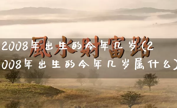 2008年出生的今年几岁(2008年出生的今年几岁属什么)_https://www.nbtfsb.com_五行风水_第1张