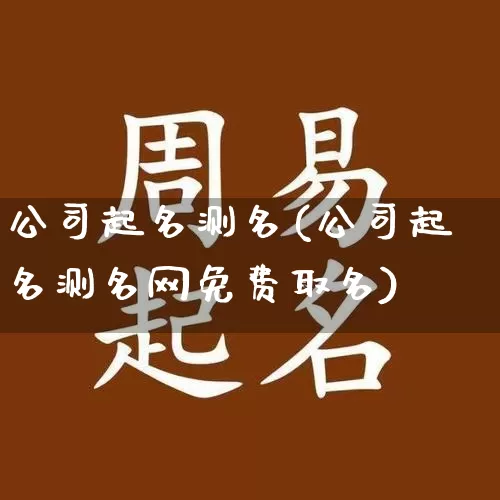 公司起名测名(公司起名测名网免费取名)_https://www.nbtfsb.com_道源国学_第1张