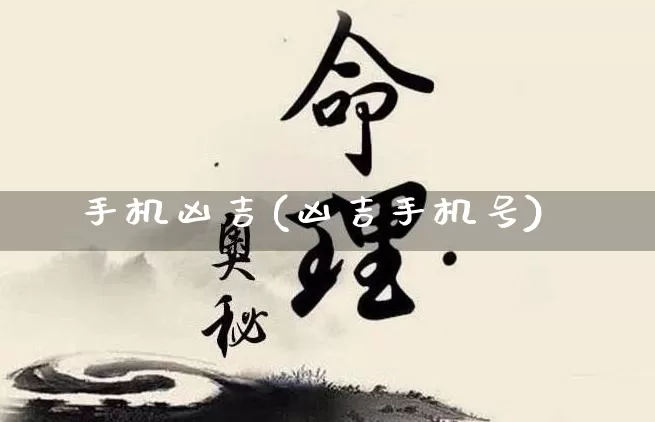 手机凶吉(凶吉手机号)_https://www.nbtfsb.com_周公解梦_第1张