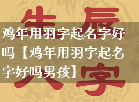 鸡年用羽字起名字好吗【鸡年用羽字起名字好吗男孩】_https://www.nbtfsb.com_八字算命_第1张