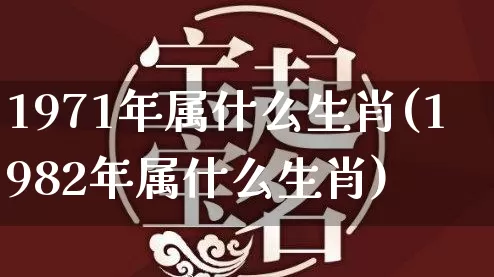 1971年属什么生肖(1982年属什么生肖)_https://www.nbtfsb.com_道源国学_第1张