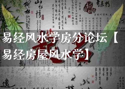 易经风水学房分论坛【易经房屋风水学】_https://www.nbtfsb.com_道源国学_第1张